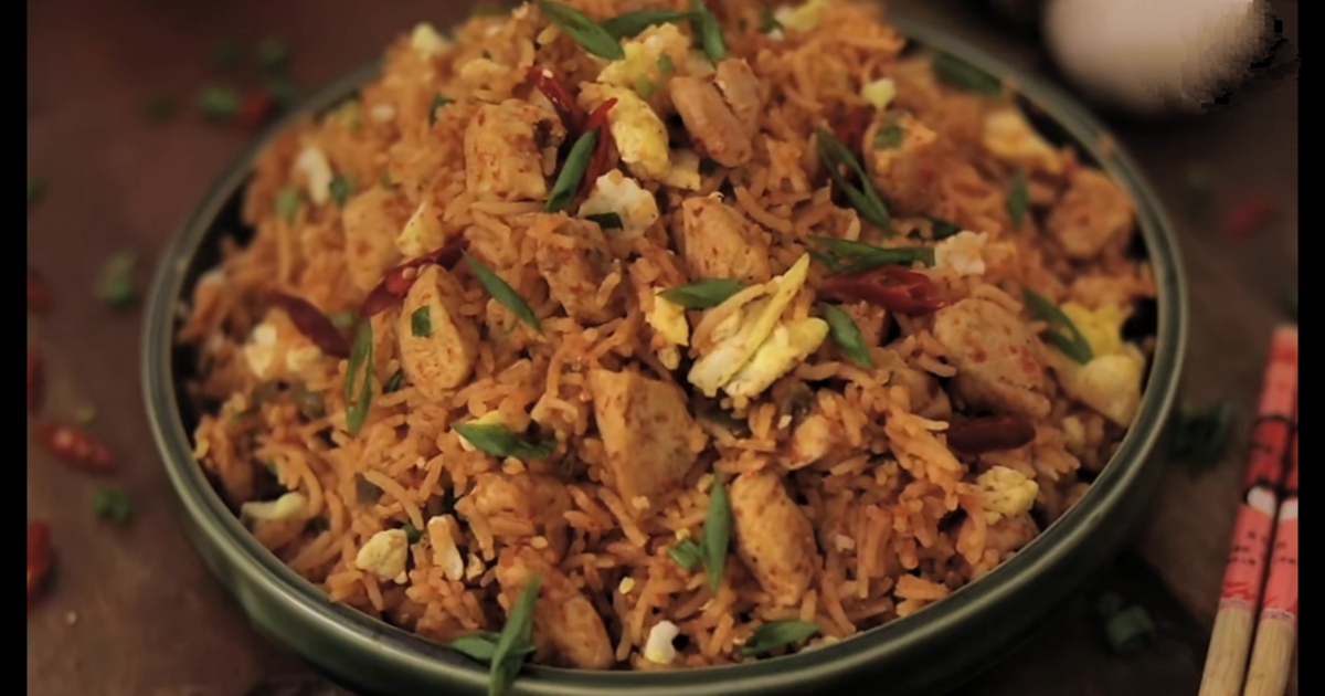 schezwan chicken fried rice